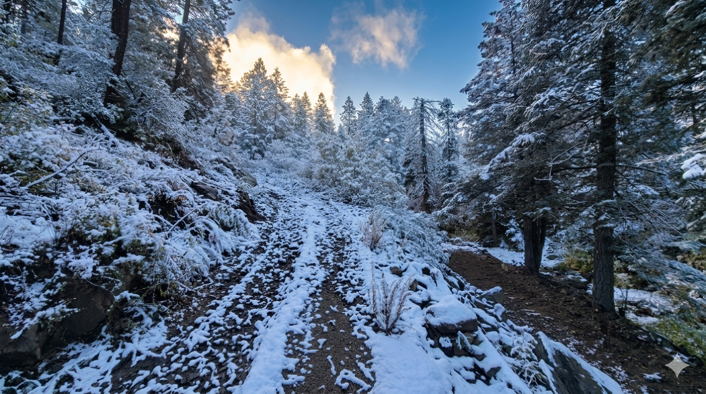 Snowy Driveway Background